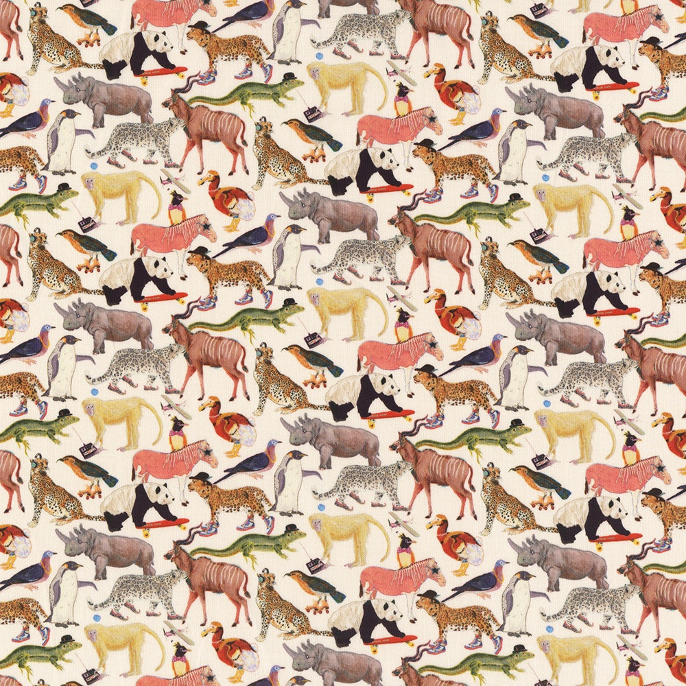 Liberty Fabrics Multi Bright Quey 2 Hip Animals Tana Lawn | Quilt